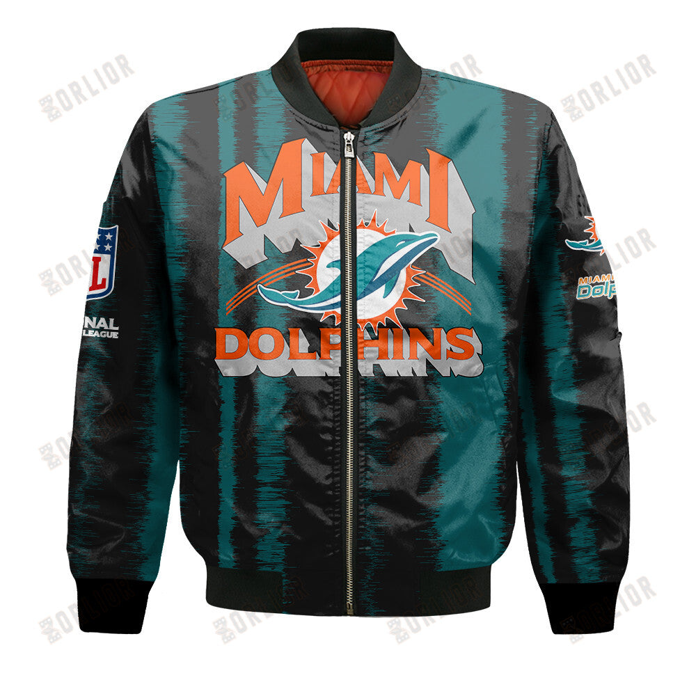 Miami Dolphins Football Team 2024 - 25 Independent, Individual Bomber Jacket
