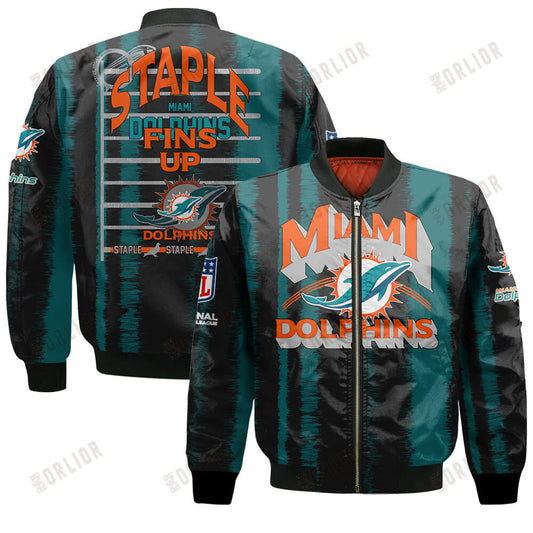 Miami Dolphins Football Team 2024 - 25 Independent, Individual Bomber Jacket