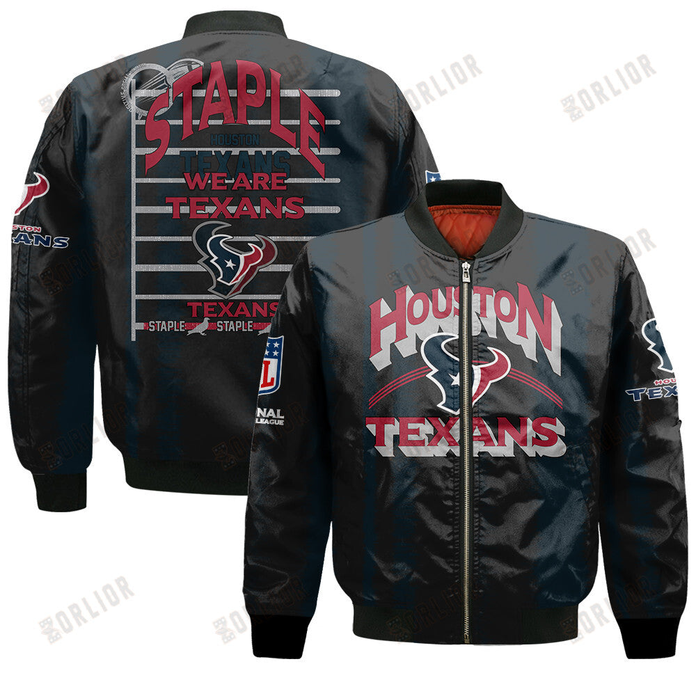 Houston Texans Football Team 2024 - 25 Independent, Individual Bomber Jacket