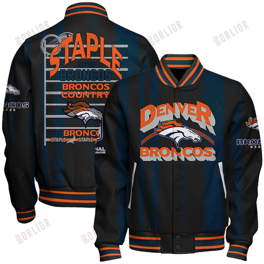Denver Broncos Football Team 2024 - 25 Independent, Individual Unisex Varsity Jacket
