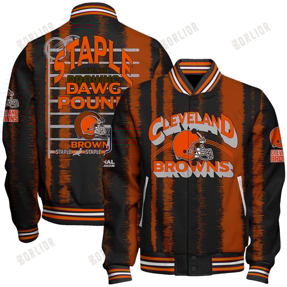 Cleveland Browns Football Team 2024 - 25 Independent, Individual Unisex Varsity Jacket