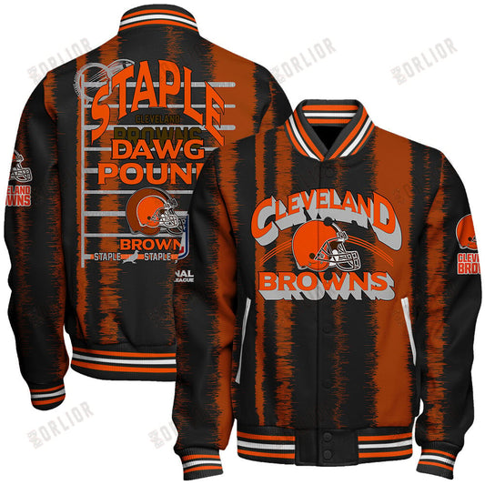 Cleveland Browns Football Team 2024 - 25 Independent, Individual Unisex Varsity Jacket