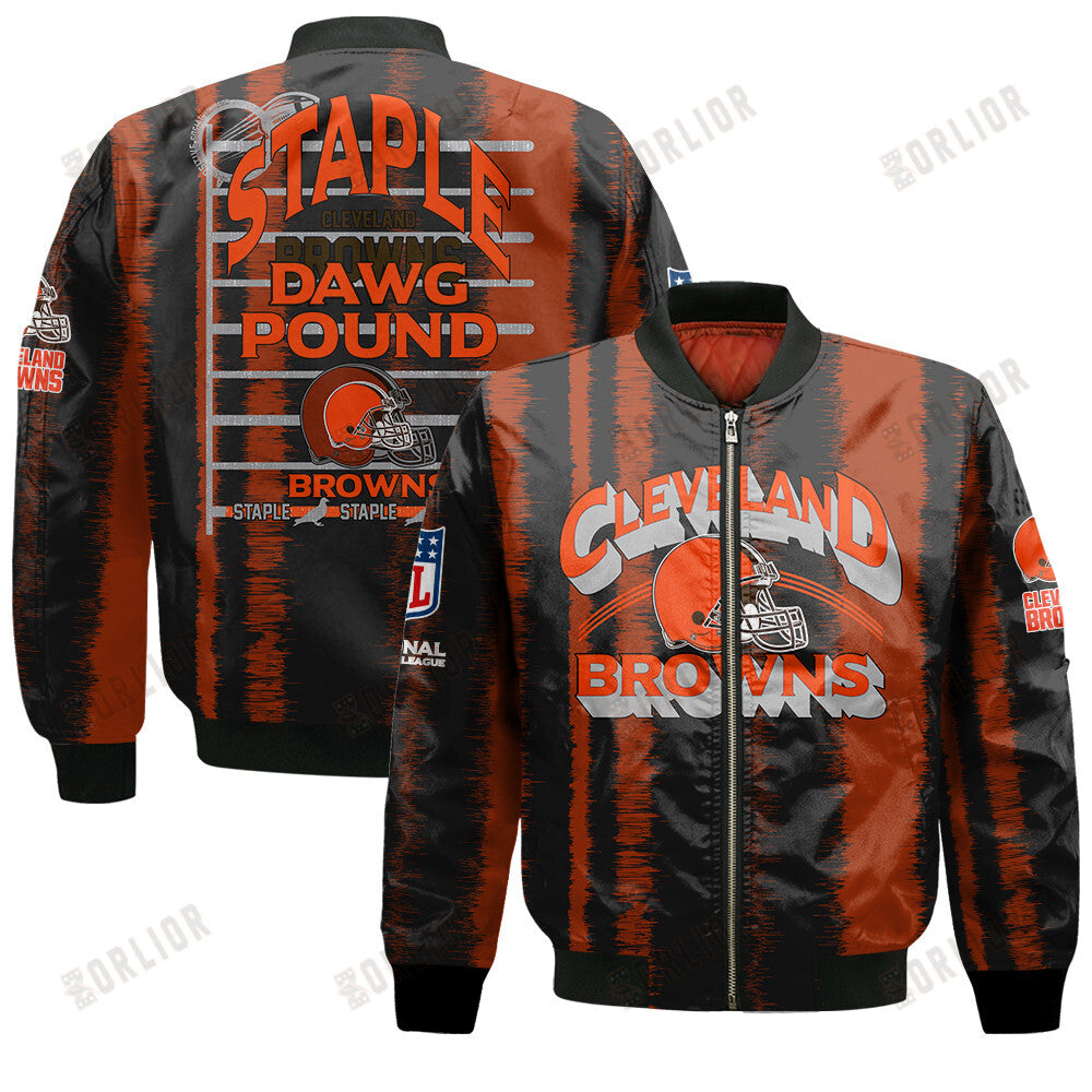 Cleveland Browns Football Team 2024 - 25 Independent, Individual Bomber Jacket