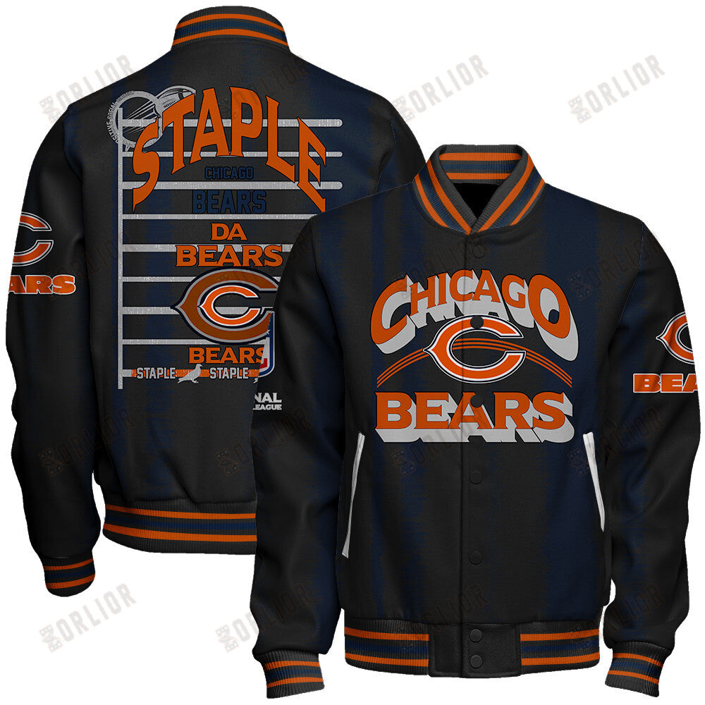 Chicago Bears Football Team 2024 - 25 Independent, Individual Unisex Varsity Jacket
