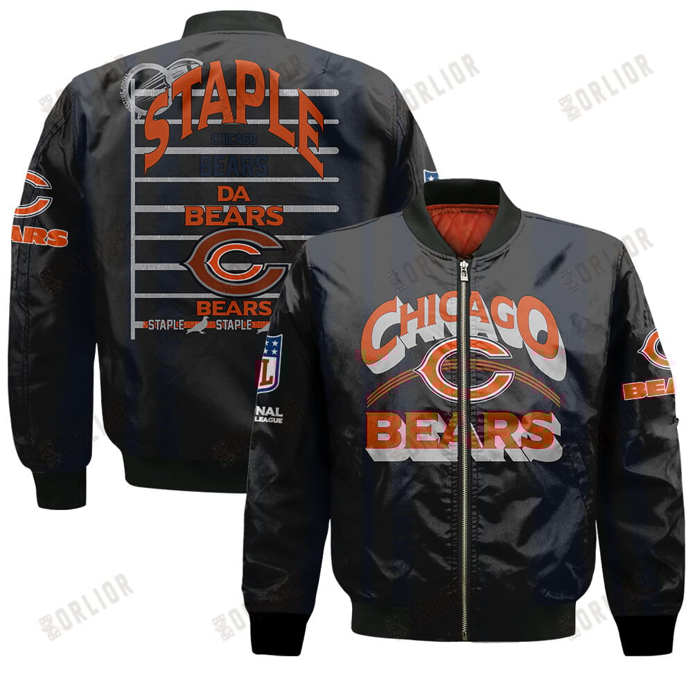 Chicago Bears Football Team 2024 - 25 Independent, Individual Bomber Jacket