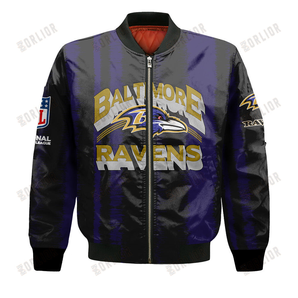 Baltimore Ravens Football Team 2024 - 25 Independent, Individual Bomber Jacket