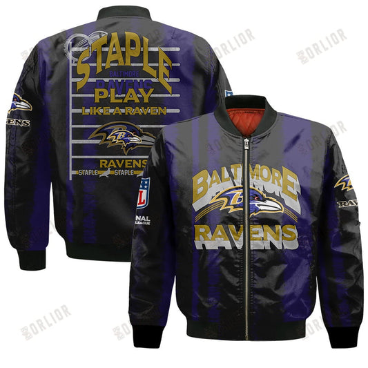 Baltimore Ravens Football Team 2024 - 25 Independent, Individual Bomber Jacket