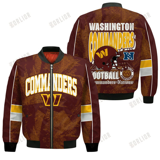 Washington Commanders Football Team 2024 - 25 Cheering Symbols Bomber Jacket