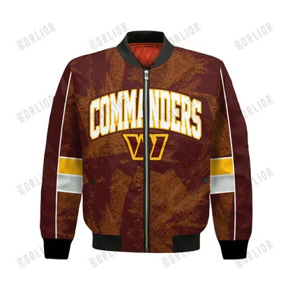 Washington Commanders Football Team 2024 - 25 Cheering Symbols Bomber Jacket