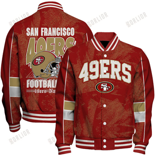 San Francisco 49ers Football Team 2024 - 25 Cheering Symbols Unisex Varsity Jacket