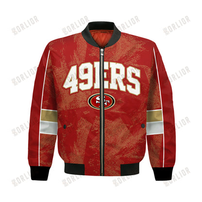 San Francisco 49ers Football Team 2024 - 25 Cheering Symbols Bomber Jacket