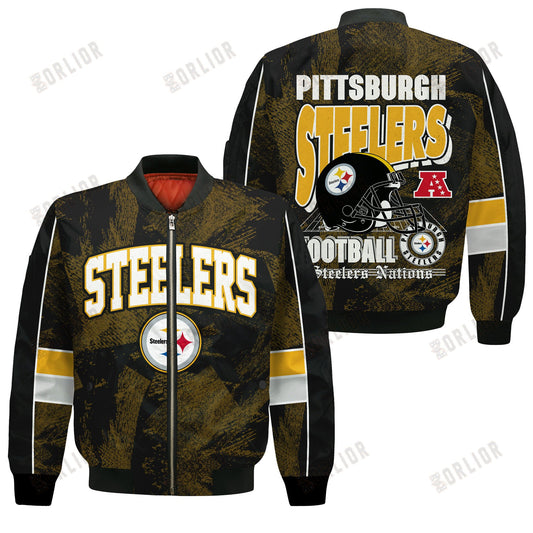 Pittsburgh Steelers Football Team 2024 - 25 Cheering Symbols Bomber Jacket