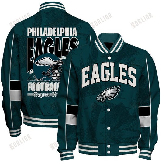 Philadelphia Eagles Football Team 2024 - 25 Cheering Symbols Unisex Varsity Jacket