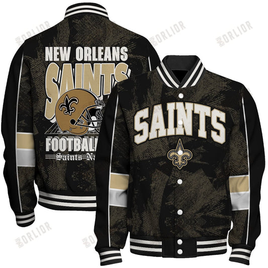 New Orleans Saints Football Team 2024 - 25 Cheering Symbols Unisex Varsity Jacket