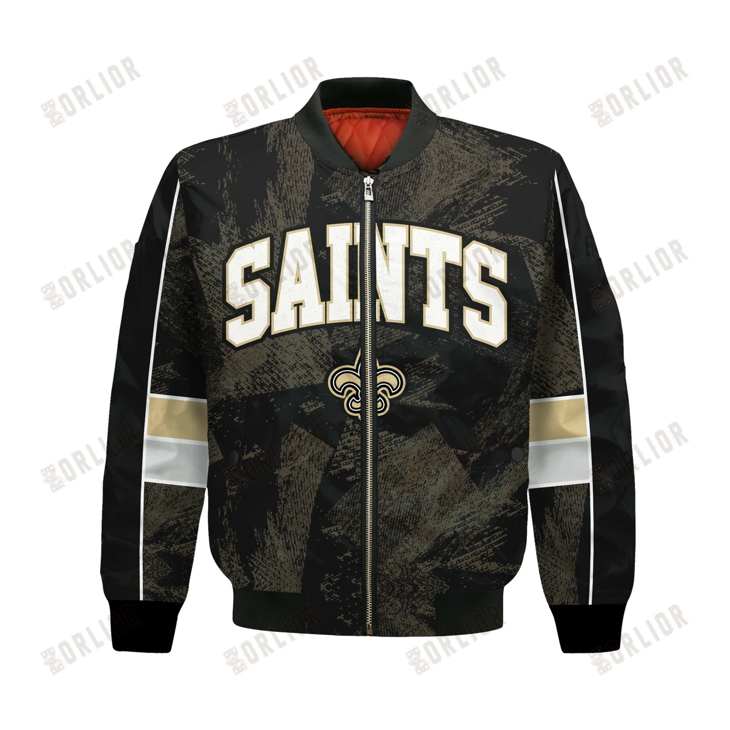New Orleans Saints Football Team 2024 - 25 Cheering Symbols Bomber Jacket