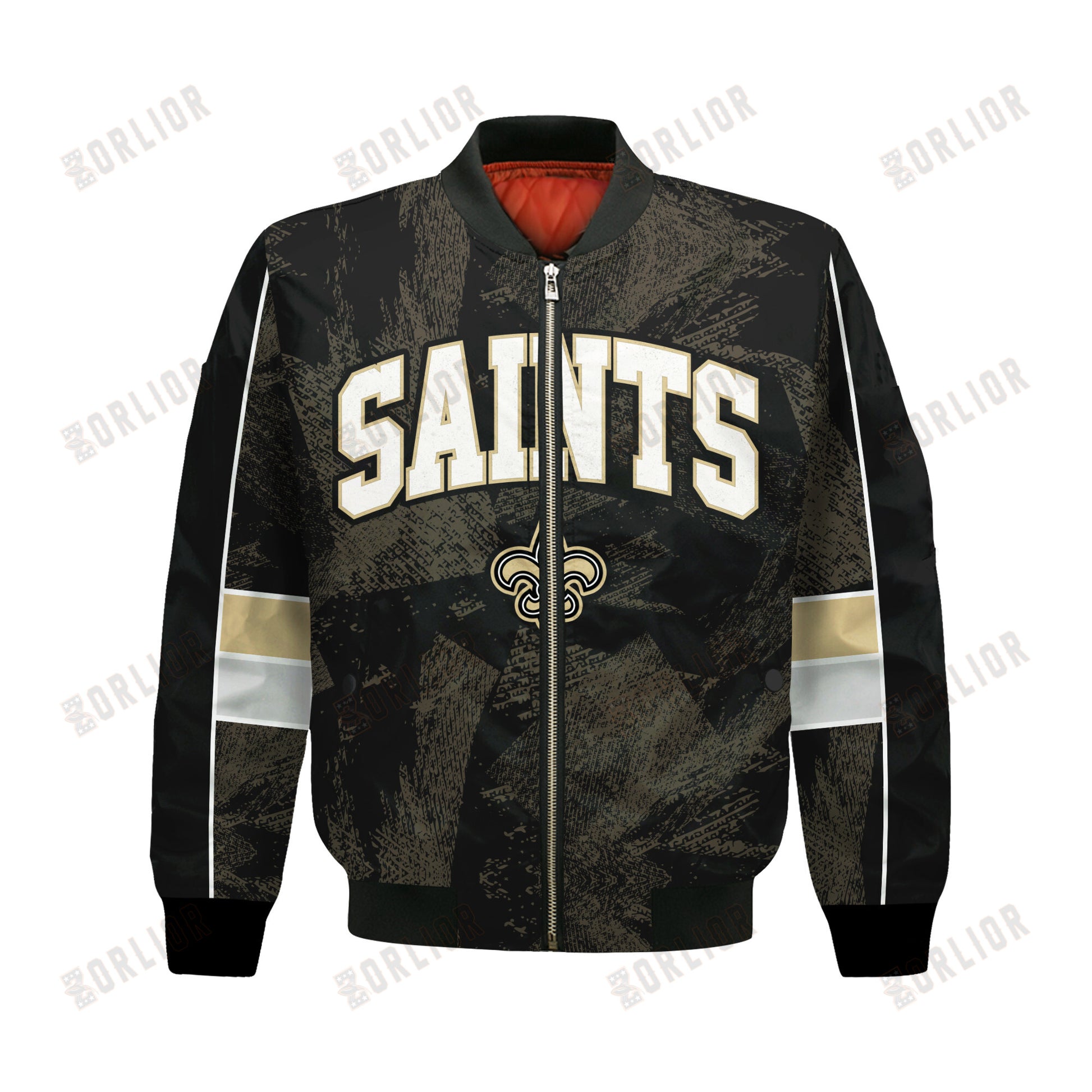 New Orleans Saints Football Team 2024 - 25 Cheering Symbols Bomber Jacket