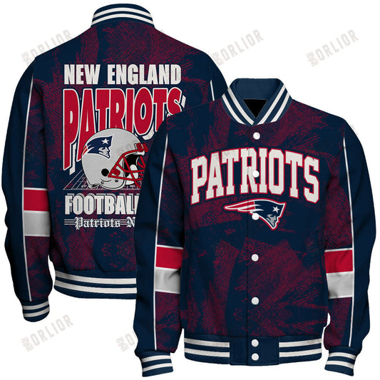 New England Patriots Football Team 2024 - 25 Cheering Symbols Unisex Varsity Jacket