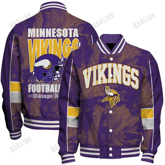 Minnesota Vikings Football Team 2024 - 25 Cheering Symbols Unisex Varsity Jacket