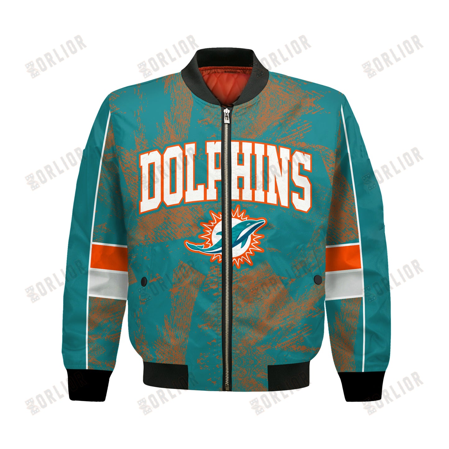Miami Dolphins Football Team 2024 - 25 Cheering Symbols Bomber Jacket