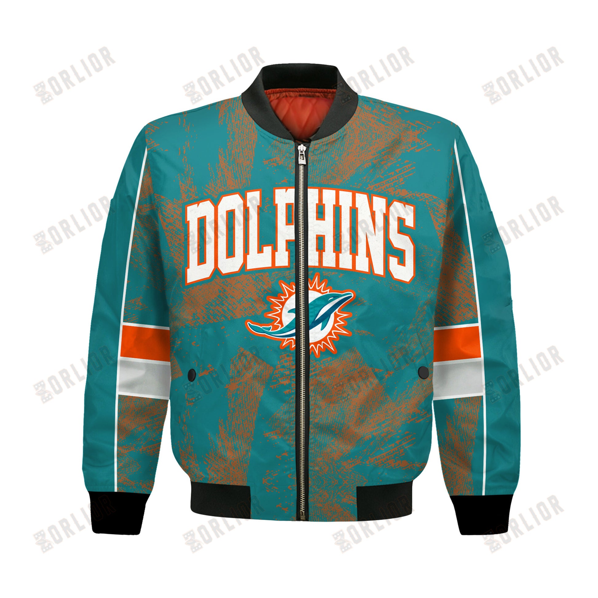 Miami Dolphins Football Team 2024 - 25 Cheering Symbols Bomber Jacket