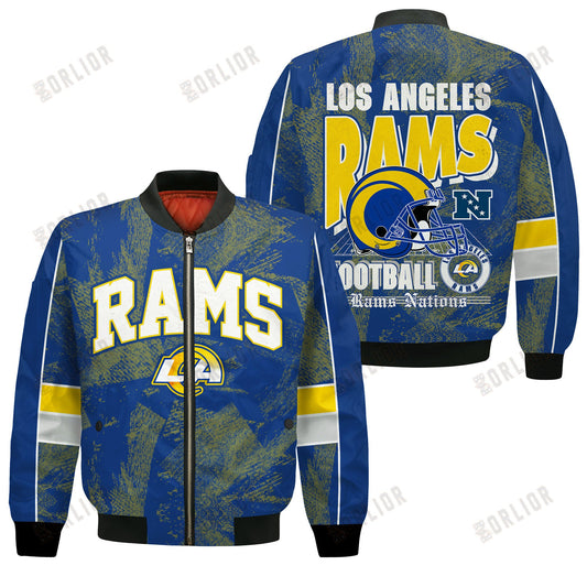 Los Angeles Rams Football Team 2024 - 25 Cheering Symbols Bomber Jacket