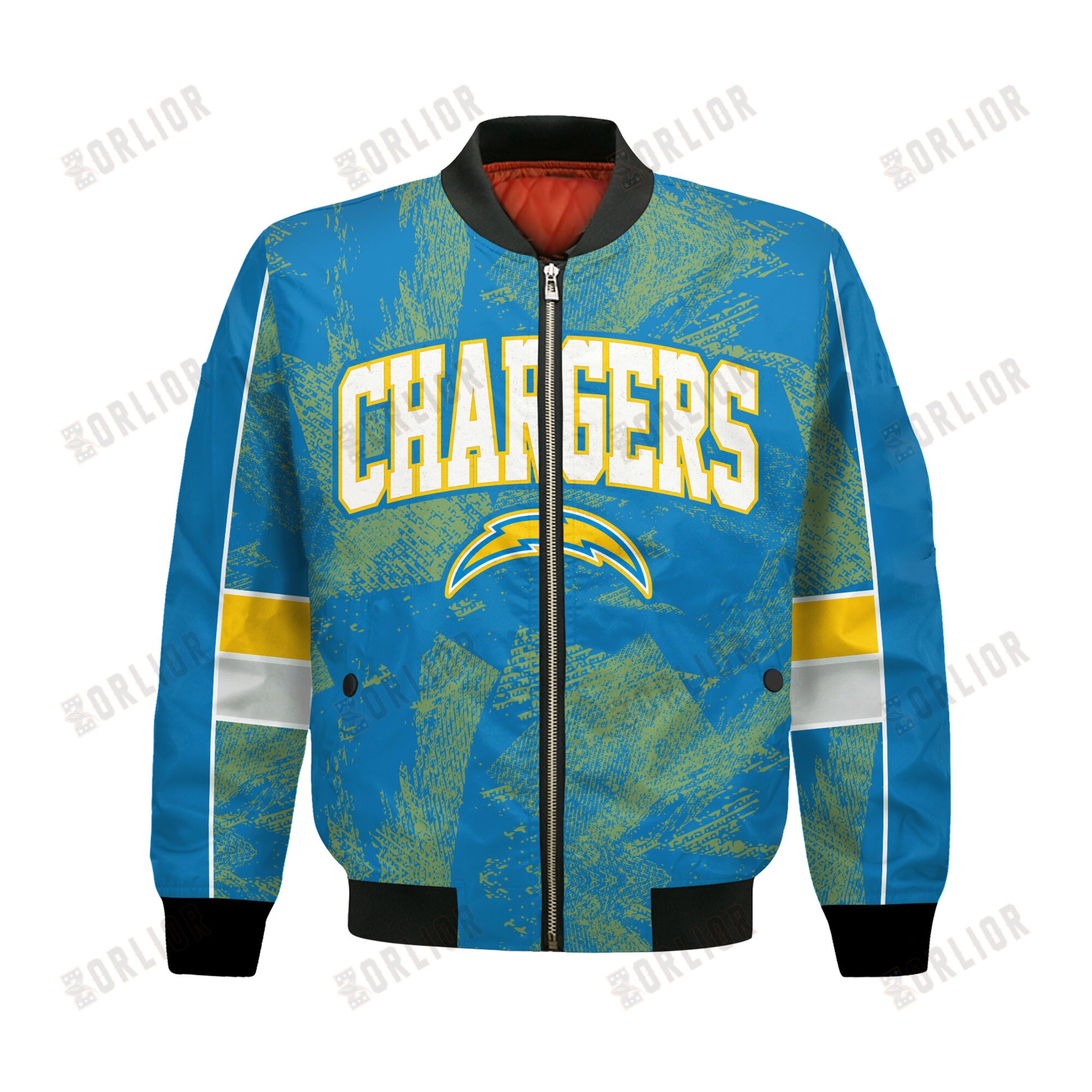 Los Angeles Chargers Football Team 2024 - 25 Cheering Symbols Bomber Jacket