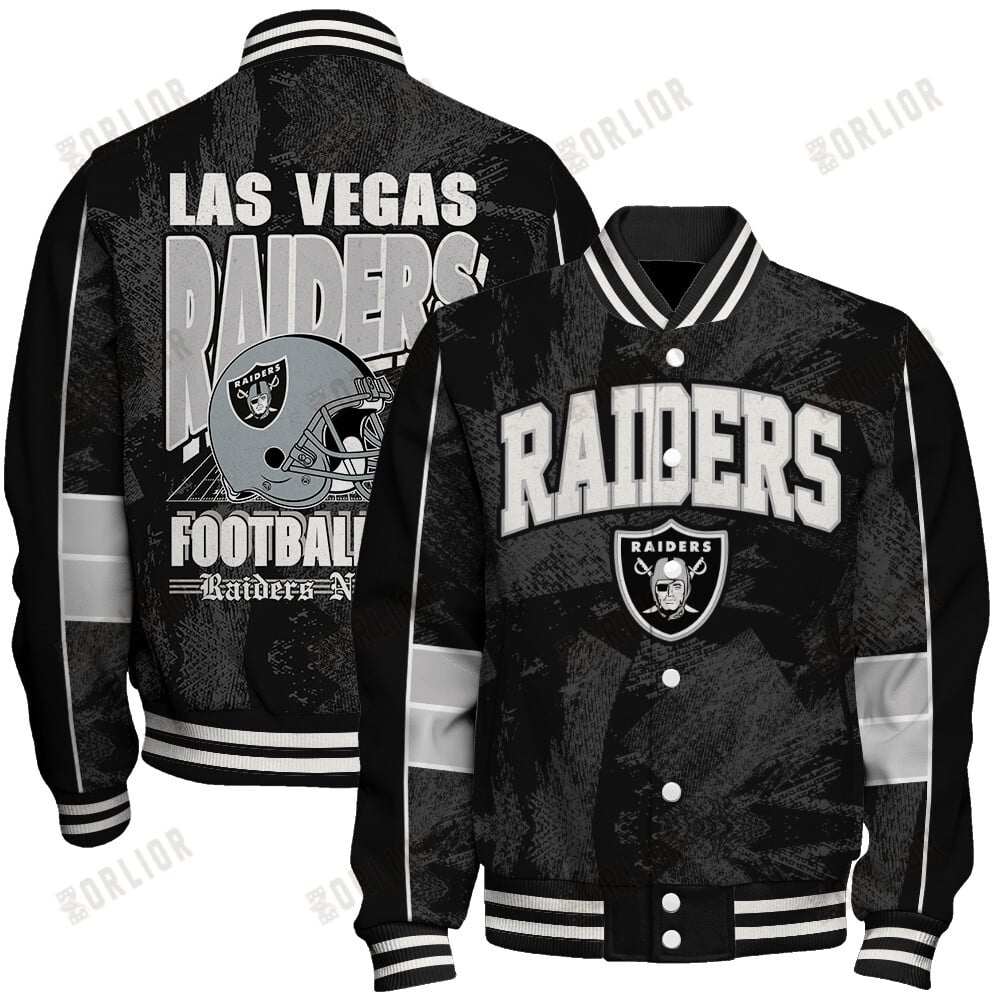 Las Vegas Raiders Football Team 2024 - 25 Cheering Symbols Unisex Varsity Jacket