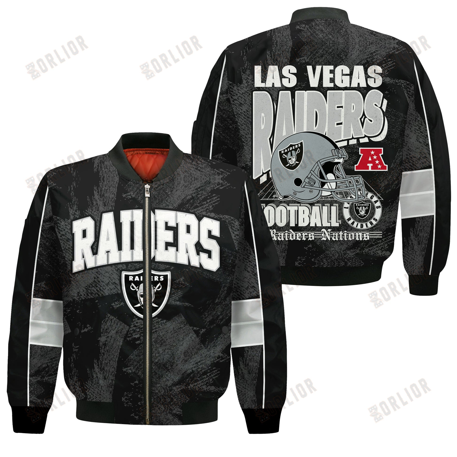 Las Vegas Raiders Football Team 2024 - 25 Cheering Symbols Bomber Jacket