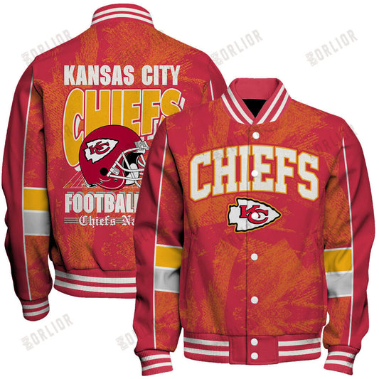 Kansas City Chiefs Football Team 2024 - 25 Cheering Symbols Unisex Varsity Jacket