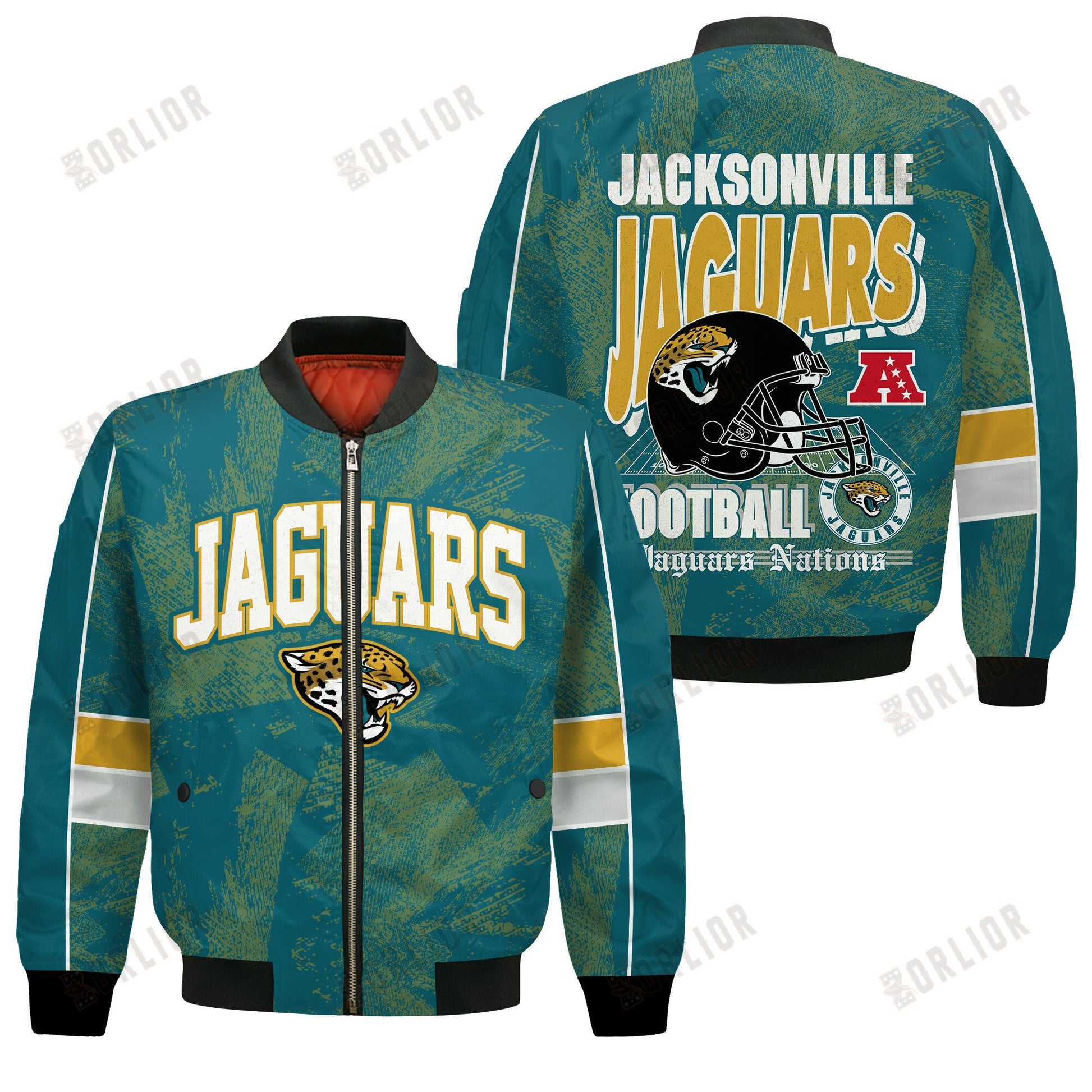 Jacksonville Jaguars Football Team 2024 - 25 Cheering Symbols Bomber Jacket
