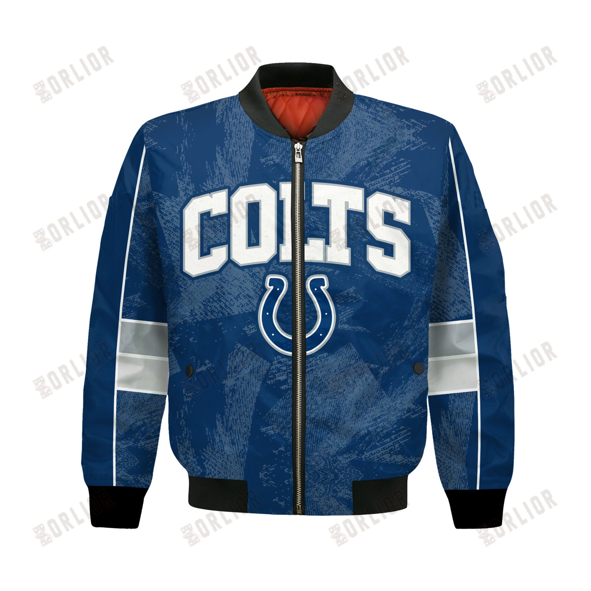 Indianapolis Colts Football Team 2024 - 25 Cheering Symbols Bomber Jacket