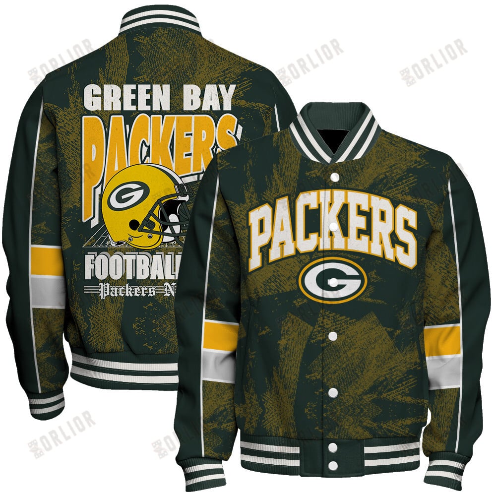 Green Bay Packers Football Team 2024 - 25 Cheering Symbols Unisex Varsity Jacket