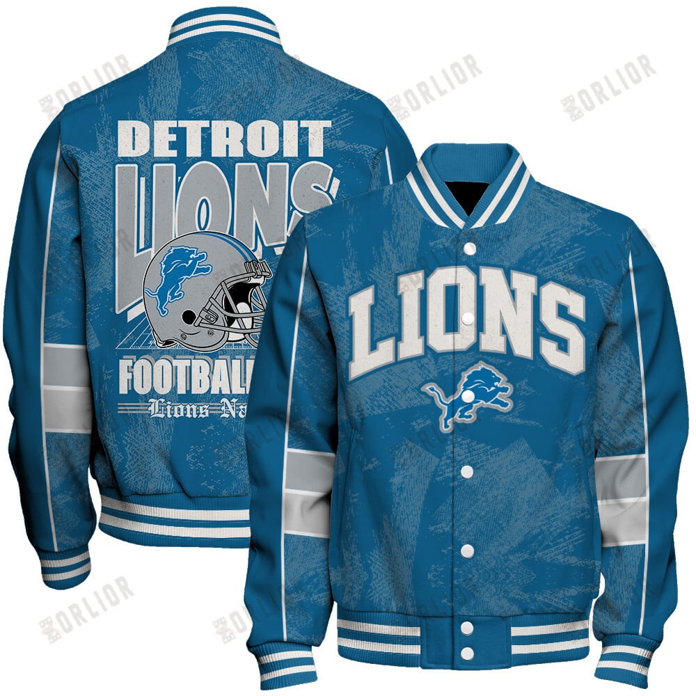 Detroit Lions Football Team 2024 - 25 Cheering Symbols Unisex Varsity Jacket