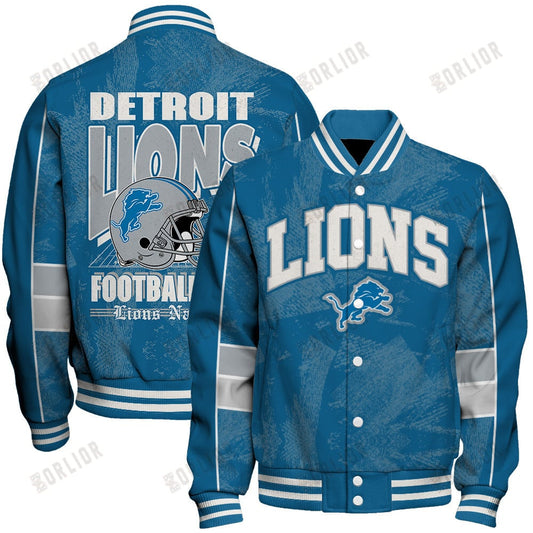 Detroit Lions Football Team 2024 - 25 Cheering Symbols Unisex Varsity Jacket