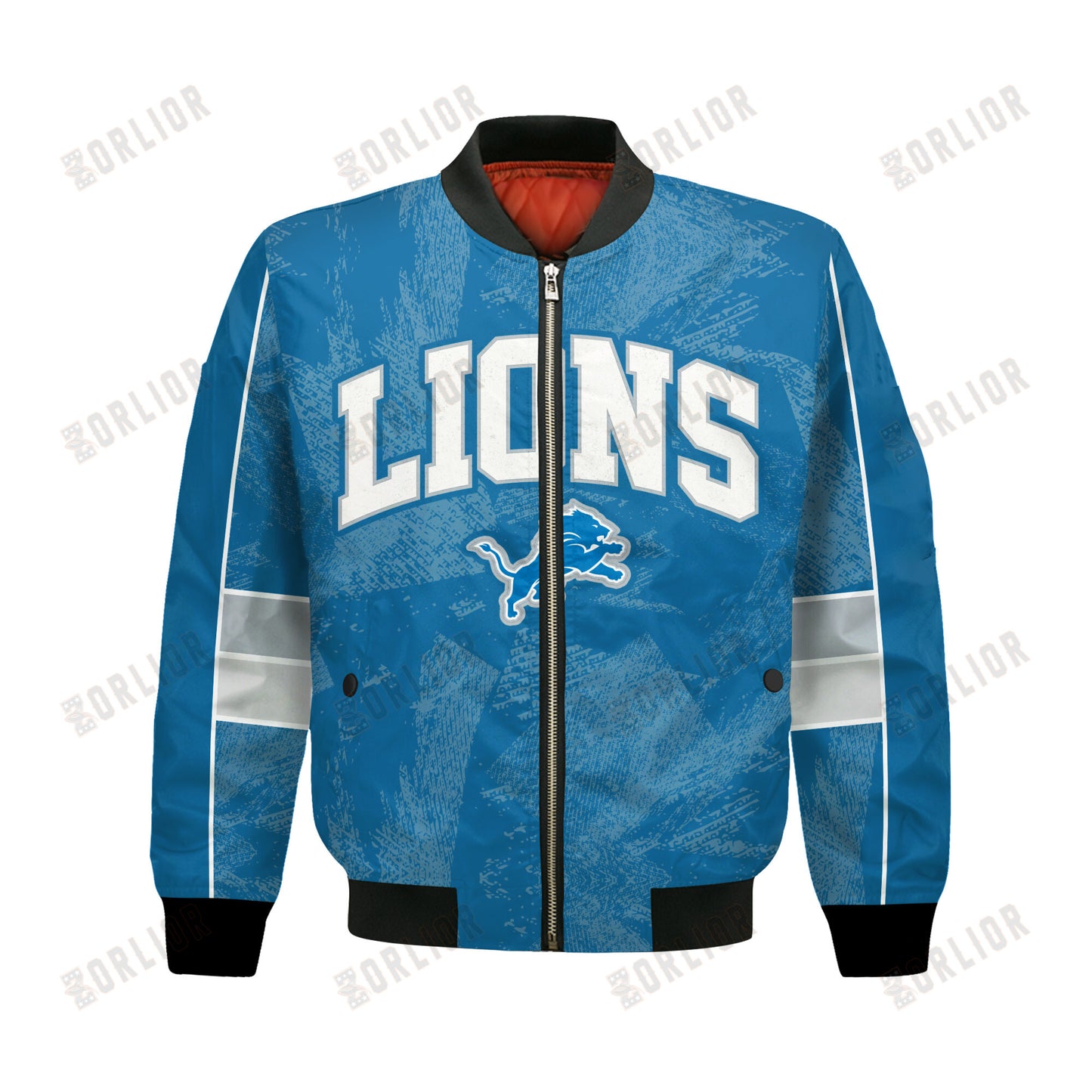 Detroit Lions Football Team 2024 - 25 Cheering Symbols Bomber Jacket
