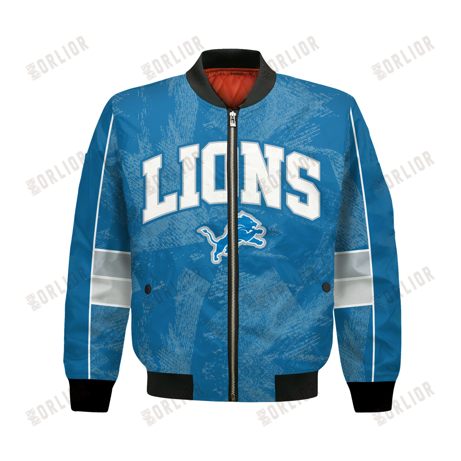 Detroit Lions Football Team 2024 - 25 Cheering Symbols Bomber Jacket