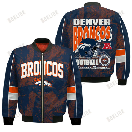 Denver Broncos Football Team 2024 - 25 Cheering Symbols Bomber Jacket