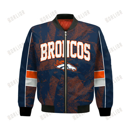 Denver Broncos Football Team 2024 - 25 Cheering Symbols Bomber Jacket