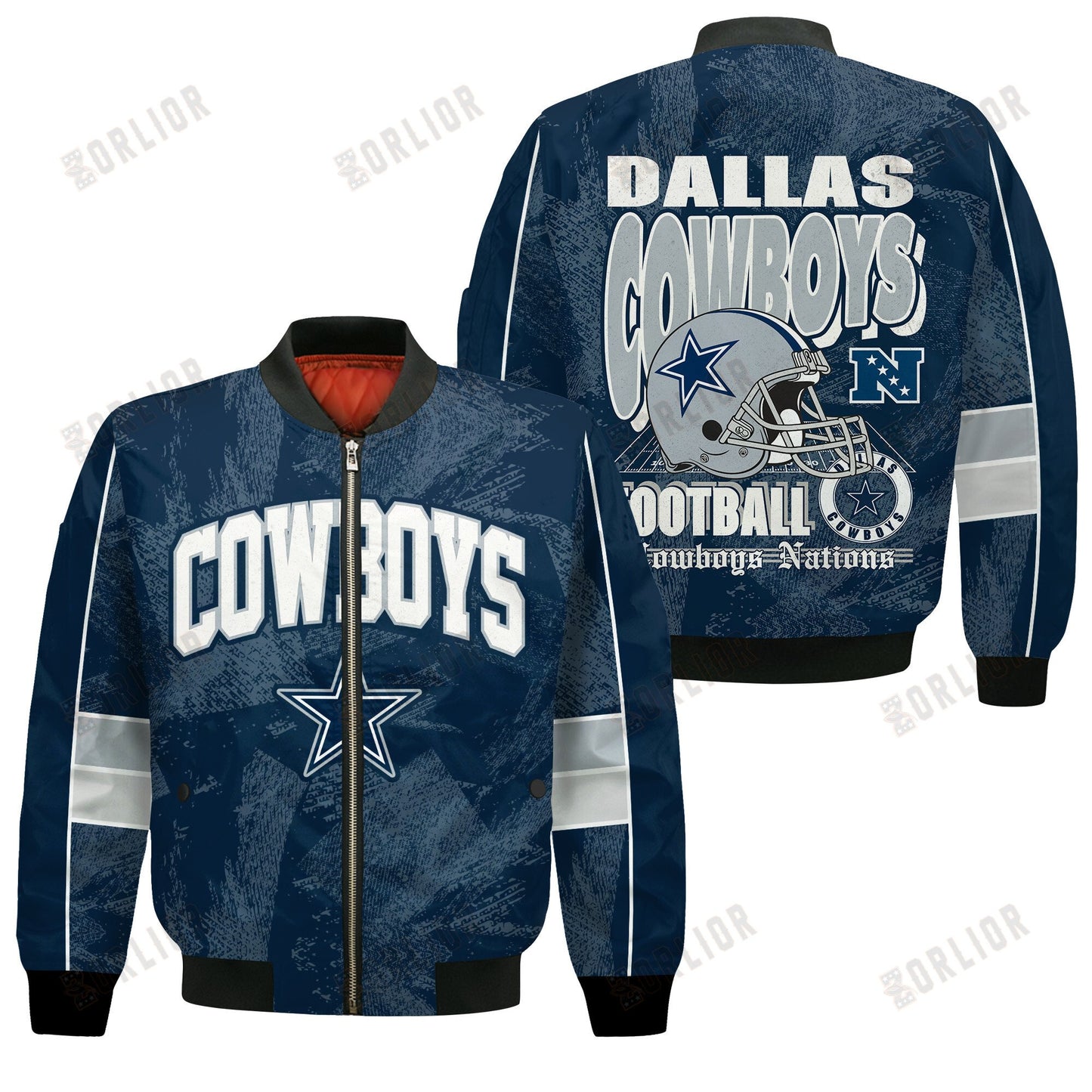 Dallas Cowboys Football Team 2024 - 25 Cheering Symbols Bomber Jacket