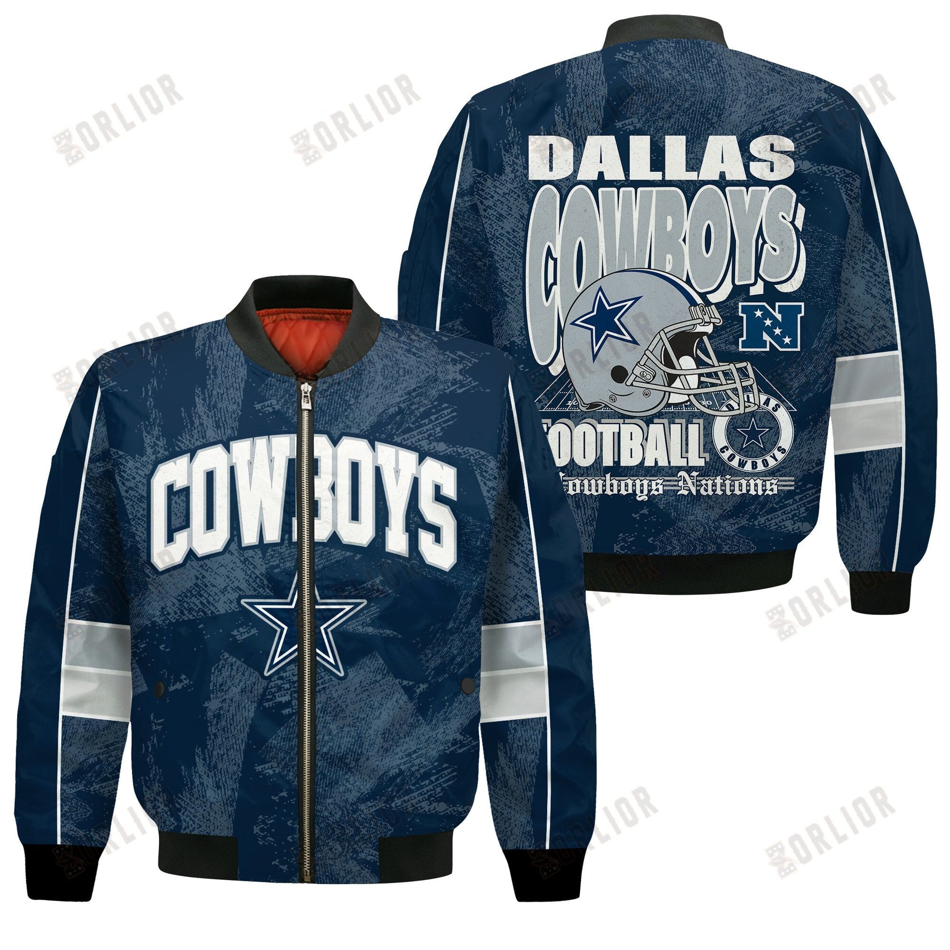 Dallas Cowboys Football Team 2024 - 25 Cheering Symbols Bomber Jacket