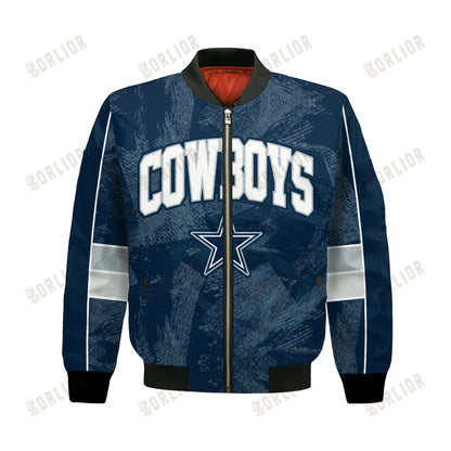 Dallas Cowboys Football Team 2024 - 25 Cheering Symbols Bomber Jacket