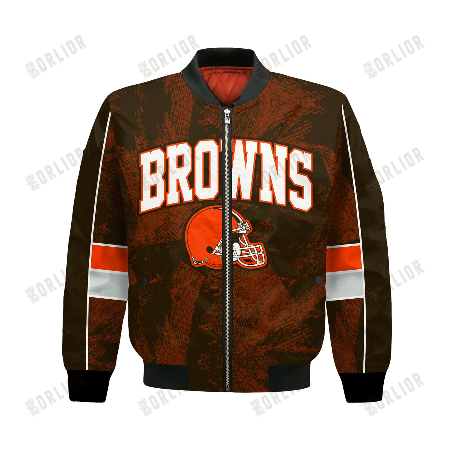 Cleveland Browns Football Team 2024 - 25 Cheering Symbols Bomber Jacket