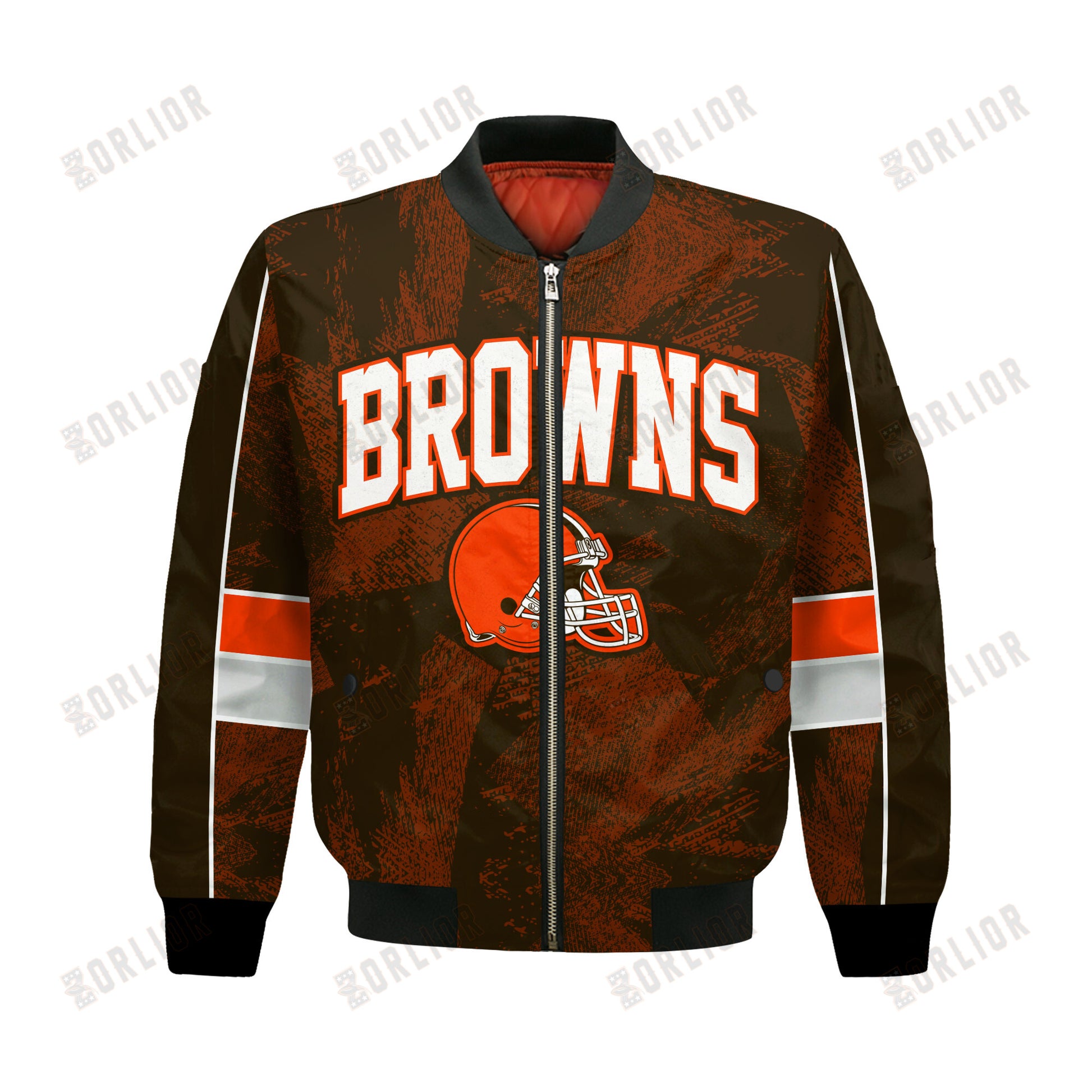 Cleveland Browns Football Team 2024 - 25 Cheering Symbols Bomber Jacket