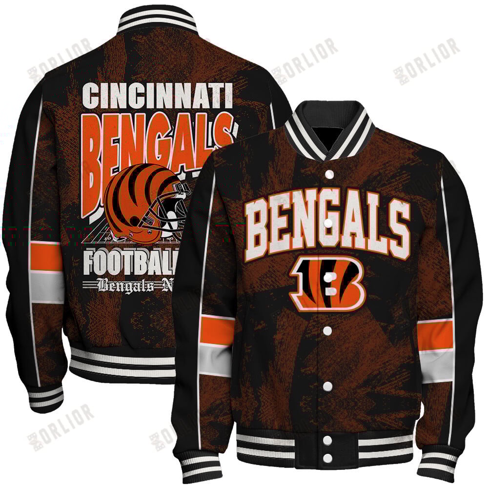 Cincinnati Bengals Football Team 2024 - 25 Cheering Symbols Unisex Varsity Jacket