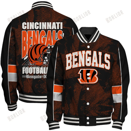 Cincinnati Bengals Football Team 2024 - 25 Cheering Symbols Unisex Varsity Jacket