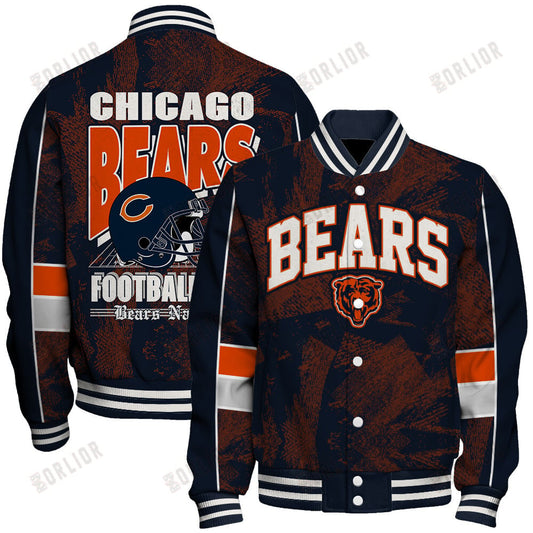 Chicago Bears Football Team 2024 - 25 Cheering Symbols Unisex Varsity Jacket