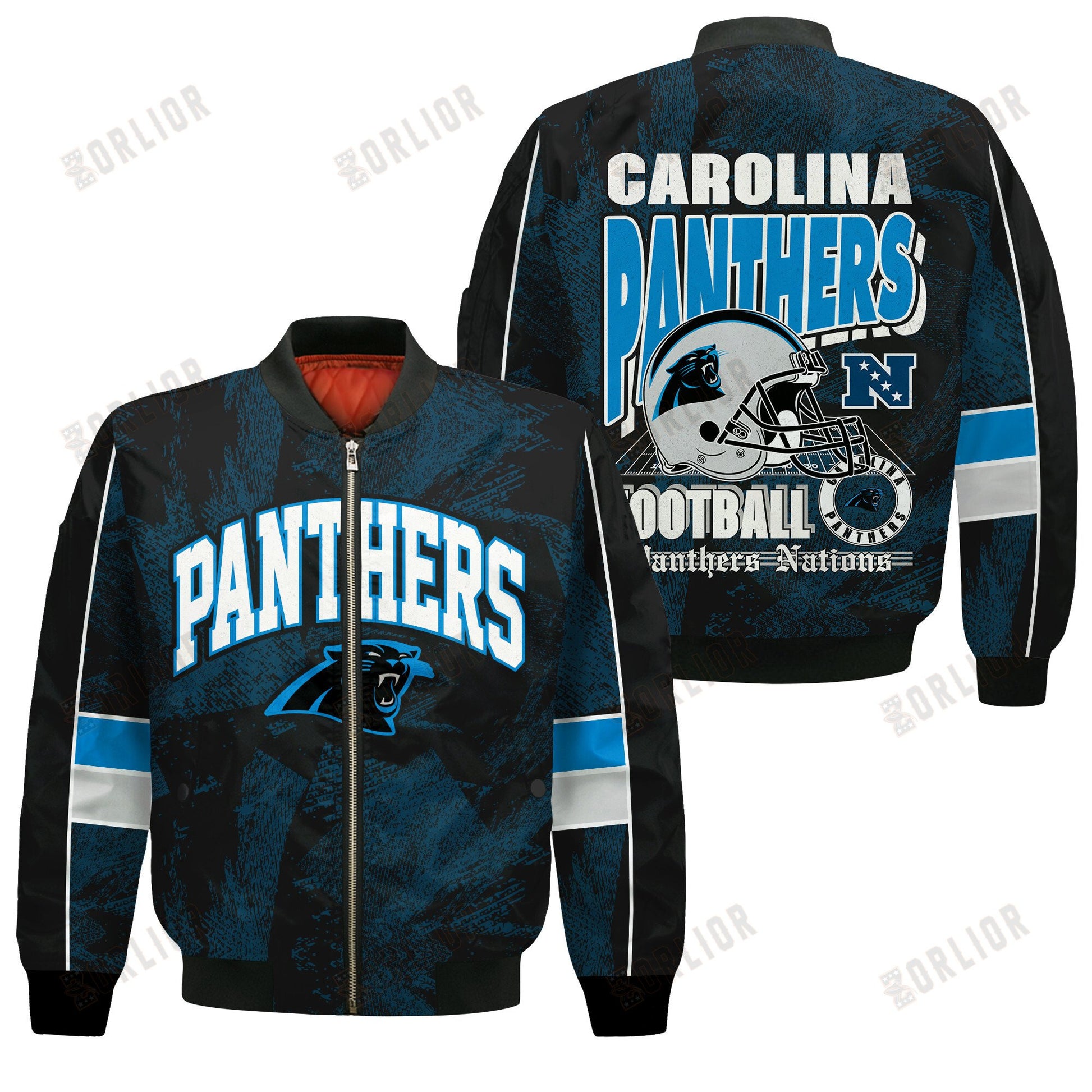 Carolina Panthers Football Team 2024 - 25 Cheering Symbols Bomber Jacket