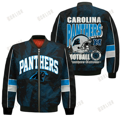 Carolina Panthers Football Team 2024 - 25 Cheering Symbols Bomber Jacket