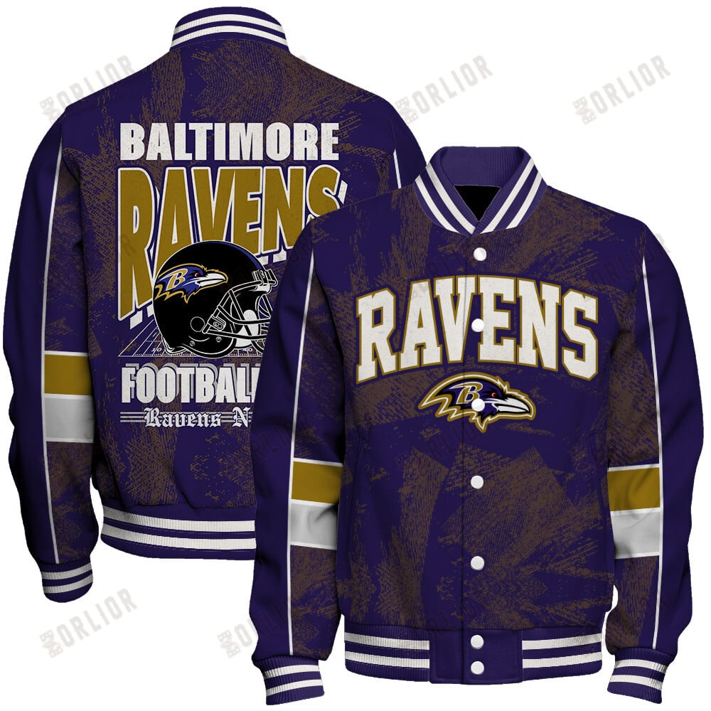 Baltimore Ravens Football Team 2024 - 25 Cheering Symbols Unisex Varsity Jacket