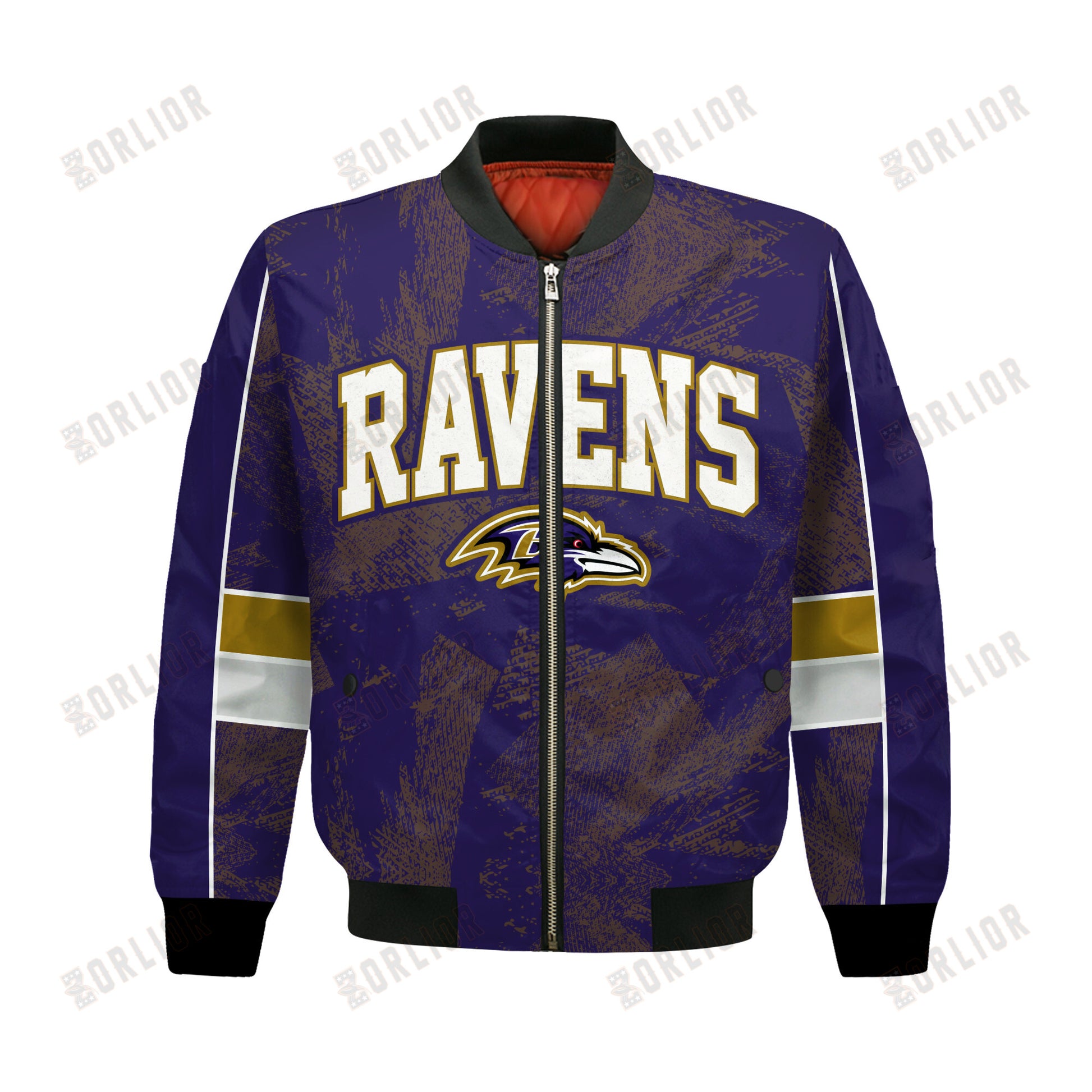 Baltimore Ravens Football Team 2024 - 25 Cheering Symbols Bomber Jacket